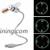 USB LED Clock Fan Mini USB Powered LED Cooling Fan with Real Time Dispaly USB Clock Fan for Desktop Computers and Laptops (Silver) - B07DMFRYYY